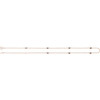 14K Rose 1/3 CTW Natural Black Diamond 7-Station 16-18" Necklace