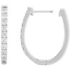 14K White 9/10 CTW Lab-Grown Diamond Hoop Earrings