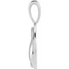 14K White .015 CT Natural Diamond Chinese Zodiac Rabbit Pendant