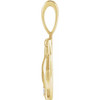 14K Yellow .015 CT Natural Diamond Chinese Zodiac Dog Pendant