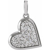 14K White 1/4 CTW Natural Diamond Heart Pendant