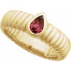 14K Yellow Natural Pink Tourmaline Ring