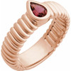 14K Rose Natural Pink Tourmaline Ring