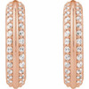 14K Rose 5/8 CTW Natural Diamond Hoop Earrings