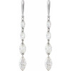 14K White 1 1/2 CTW Lab-Grown Diamond Drilled Diamond Earrings