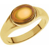 14K Yellow Natural Citrine Cabochon Ring 