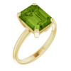 14K Yellow Natural Peridot Ring