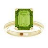 14K Yellow Natural Peridot Ring