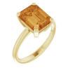 14K Yellow Natural Citrine Ring