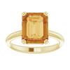 14K Yellow Natural Citrine Ring