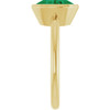 14K Yellow Lab-Grown Emerald Ring