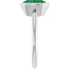 Platinum Lab-Grown Emerald Ring