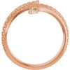 14K Rose Natural Emerald Snake Ring