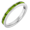 Sterling Silver Natural Peridot Stackable Ring