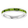 Sterling Silver Natural Peridot Stackable Ring