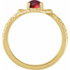 14K Yellow Natural Mozambique Garnet Snake Ring