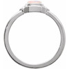14K White Natural White Opal Cabochon Ring