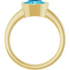 14K Yellow Natural Aquamarine Ring