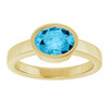 14K Yellow Natural Aquamarine Ring