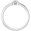 14K White Natural White Sapphire & .03 CTW Natural Diamond French-Set Halo-Style Ring