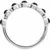 14 Karat White Gold Natural Black Onyx Stackable Ring