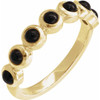 14 Karat Yellow Gold Natural Black Onyx Stackable Ring