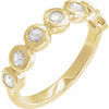14K Yellow Rose-Cut Lab-Grown Moissanite Stackable Ring