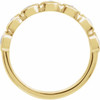 14K Yellow Rose-Cut Lab-Grown Moissanite Stackable Ring