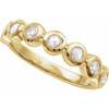 14K Yellow Rose-Cut Lab-Grown Moissanite Stackable Ring