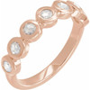 14K Rose Rose-Cut Lab-Grown Moissanite Stackable Ring