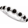 Sterling Silver Natural Black Onyx Stackable Ring