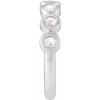 Sterling Silver Rose-Cut Lab-Grown Moissanite Stackable Ring