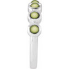 14K White Cabochon Natural Peridot Stackable Ring