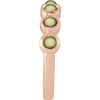 14 Karat Rose Gold Cabochon Natural Peridot Stackable Ring