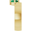 14K Yellow Lab-Grown Emerald Asymmetric Solitaire Ring