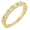 14K Yellow Natural White Sapphire Stackable Ring