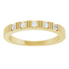 14K Yellow Natural White Sapphire Stackable Ring