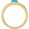 14K Yellow 5x3 mm Oval Natural Turquoise Cabochon Ring