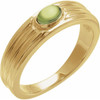 14K Yellow 5x3 mm Natural Peridot Cabochon Ring