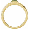 14K Yellow 5x3 mm Natural Peridot Cabochon Ring