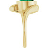14K Yellow  Lab-Grown Emerald Ring