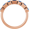 14K Rose Lab-Grown Blue Sapphire Stackable Ring