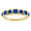 14K Yellow Lab-Grown Blue Sapphire Stackable Ring