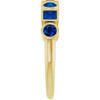 14K Yellow Lab-Grown Blue Sapphire Stackable Ring