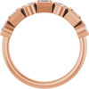 14K Rose Natural White Sapphire Stackable Ring