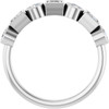 Sterling Silver Natural White Sapphire Stackable Ring