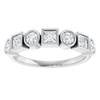 Sterling Silver Natural White Sapphire Stackable Ring