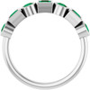 Sterling Silver Lab Emerald Stackable Ring – 3 mm Round Faceted