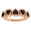 14K Rose Natural Black Onyx Ring