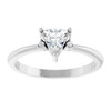 14K White Natural White Sapphire & .015 CTW Natural Diamond Ring